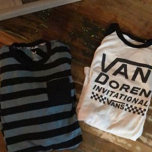 2 boys size large shirts.